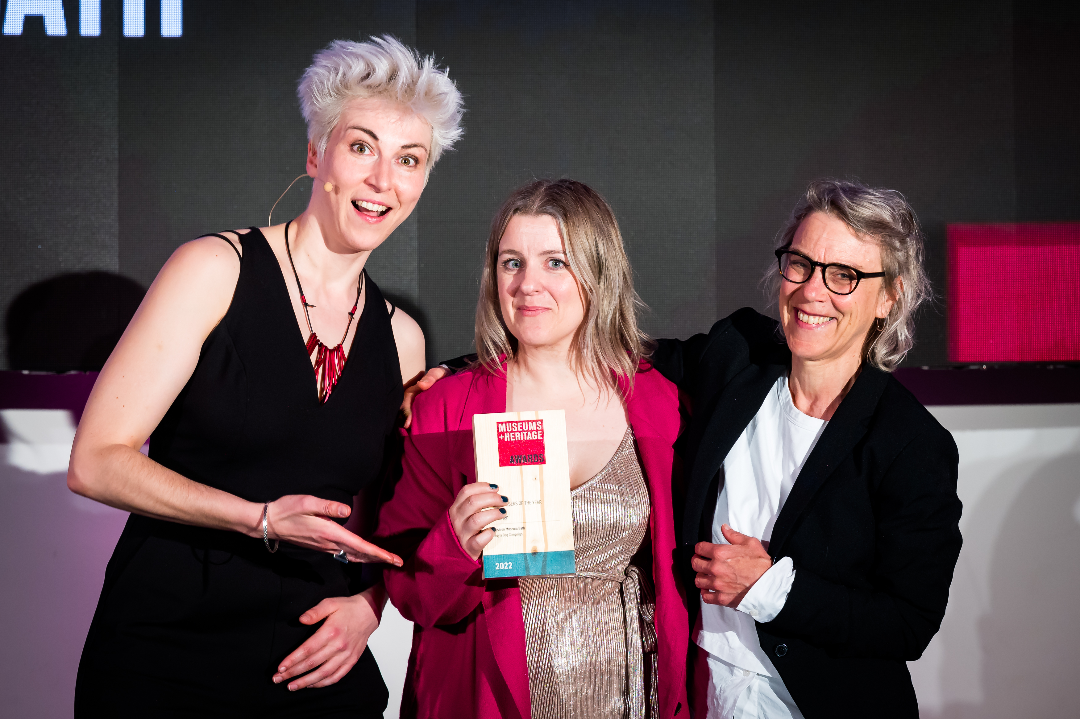 Image: Fashion Museum team collecting their award