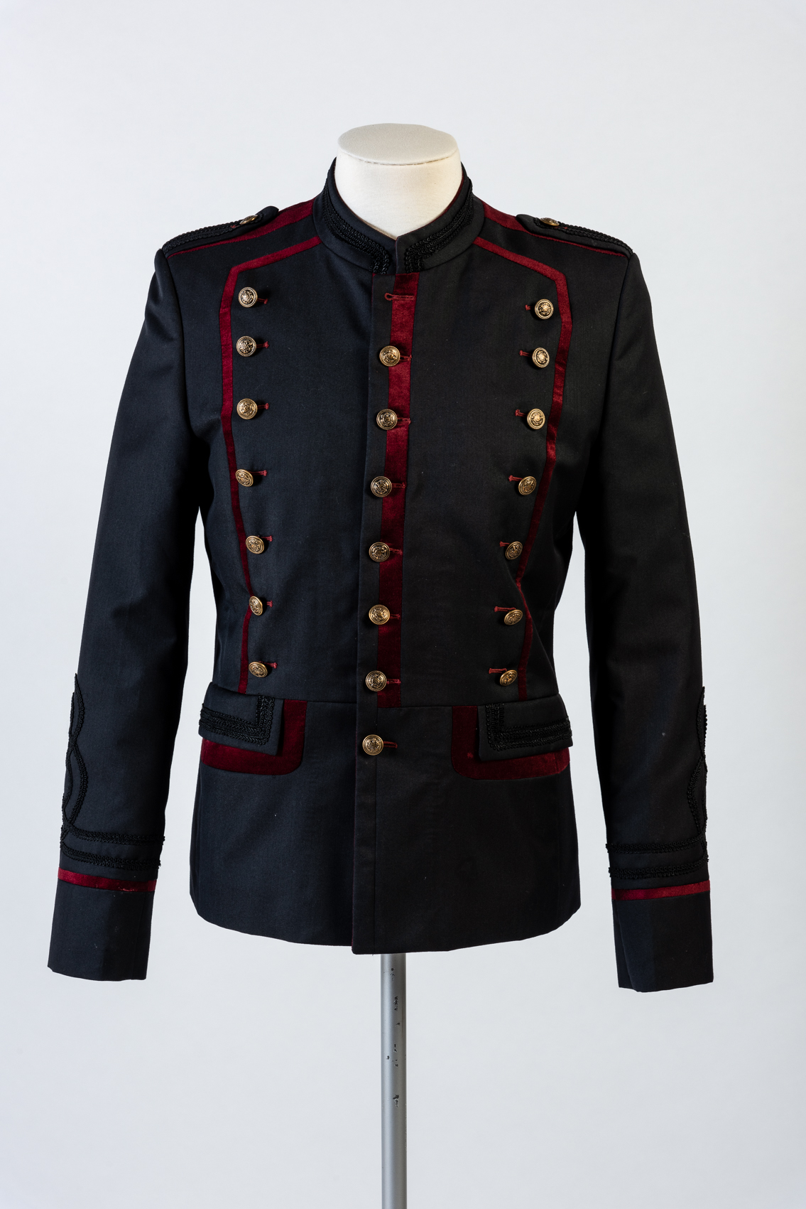 Image: Black military style jacket by Zara; worn by Sir Roy Strong CH, 1990s