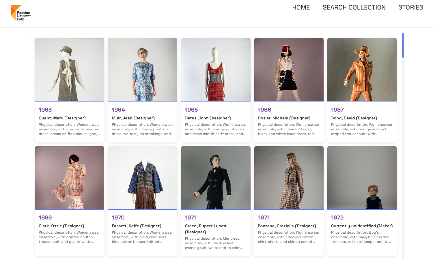 Explore the collection website