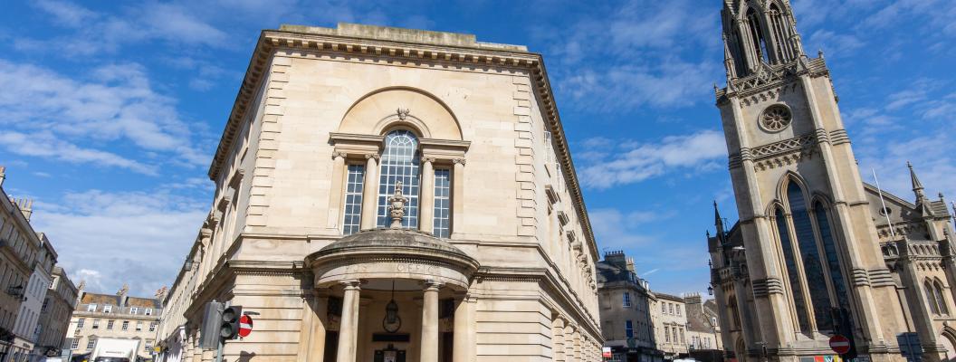 Image: The Old Post Office building on New Bond Street, Bath