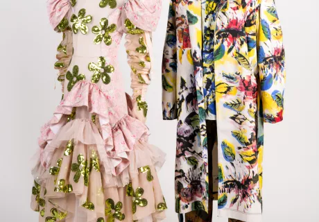 The two outfits selected for Dress of the Year 2023 by Simone Rocha and Bianca Saunders 