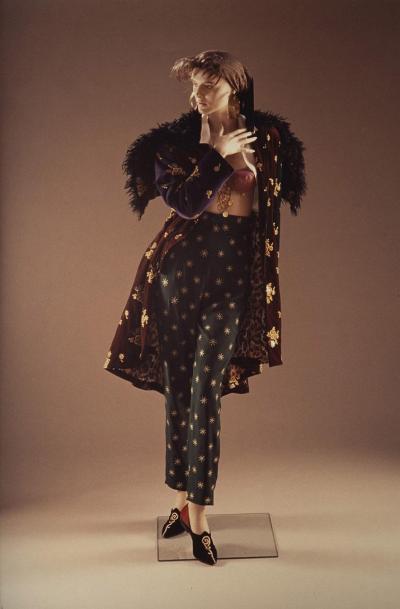 1989 Rifat Ozbek: Embroidered velvet ‘parka’ ensemble. Selector: Kathryn Samuel, The Daily Telegraph