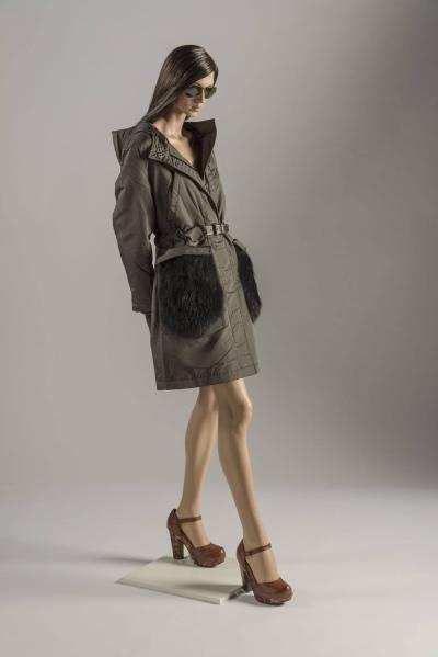 2006 Prada: Olive-green coat with fur patch pockets. Selector: Sarah Mower, www.vogue.com